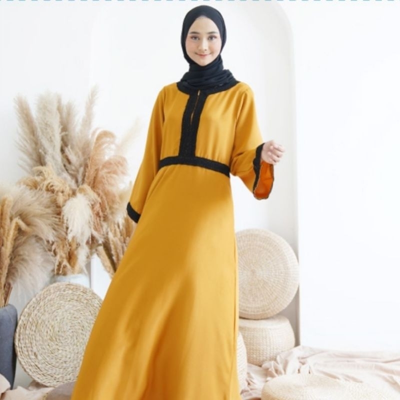 Gamis Hari Raya Renda Brukat Aulia