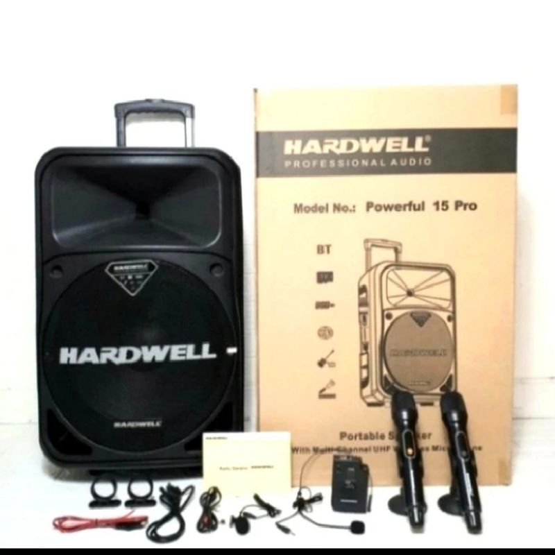 Speaker portable Hardwell Powerfull 15pro original