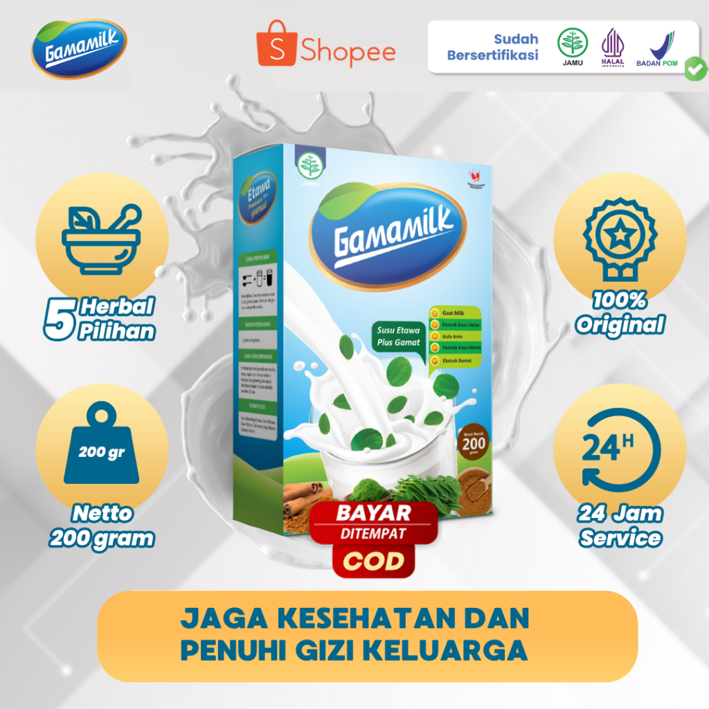 

Susu Etawa GAMAMILK dengan Herbal Alami Pilihan untuk Mengaja Kesehatan Keluarga Anda