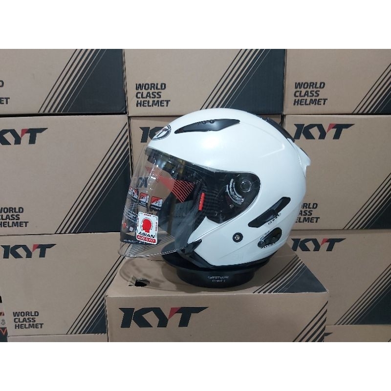 Helm Kyt Galaxy FLAT R Putih Double Visor