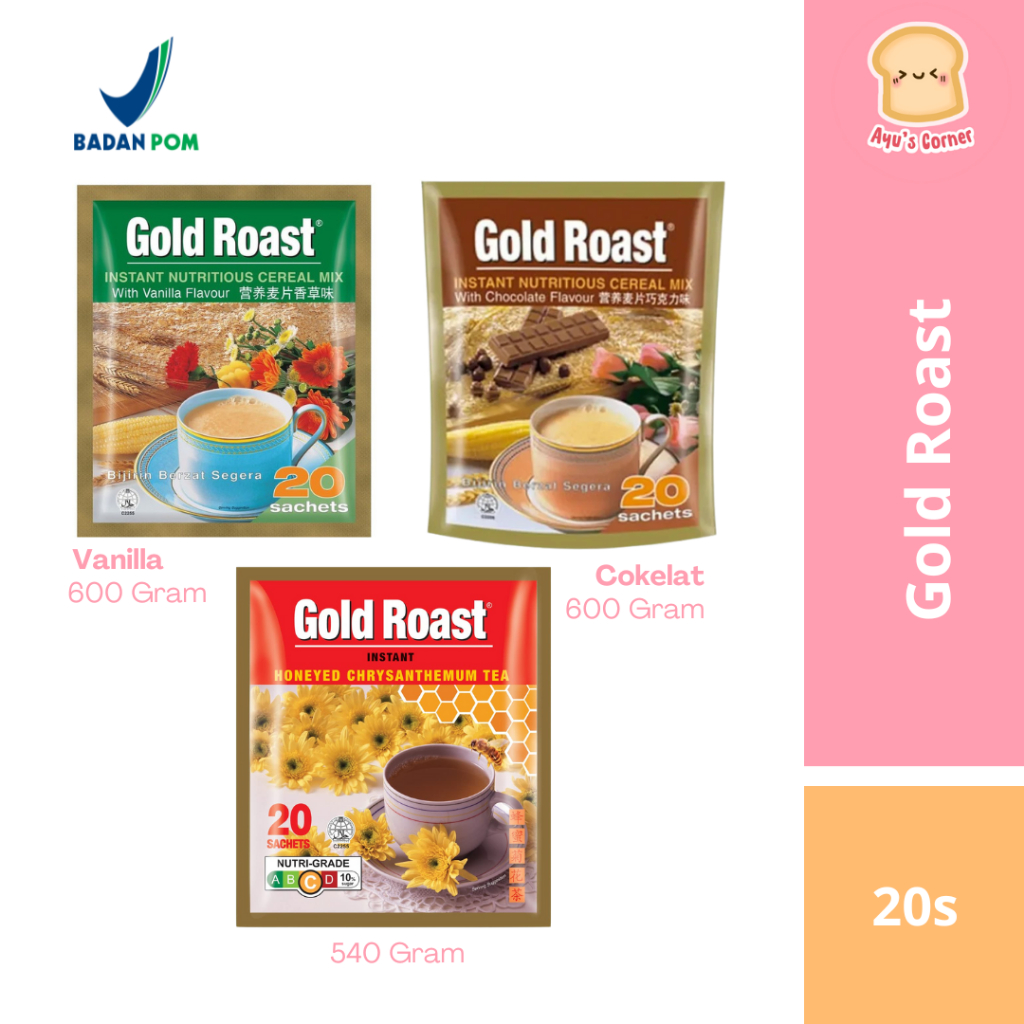 

Gold Roast Vanilla / gold roast chocolate / Gold roast honeyed Chrysanthemum Tea isi 20s