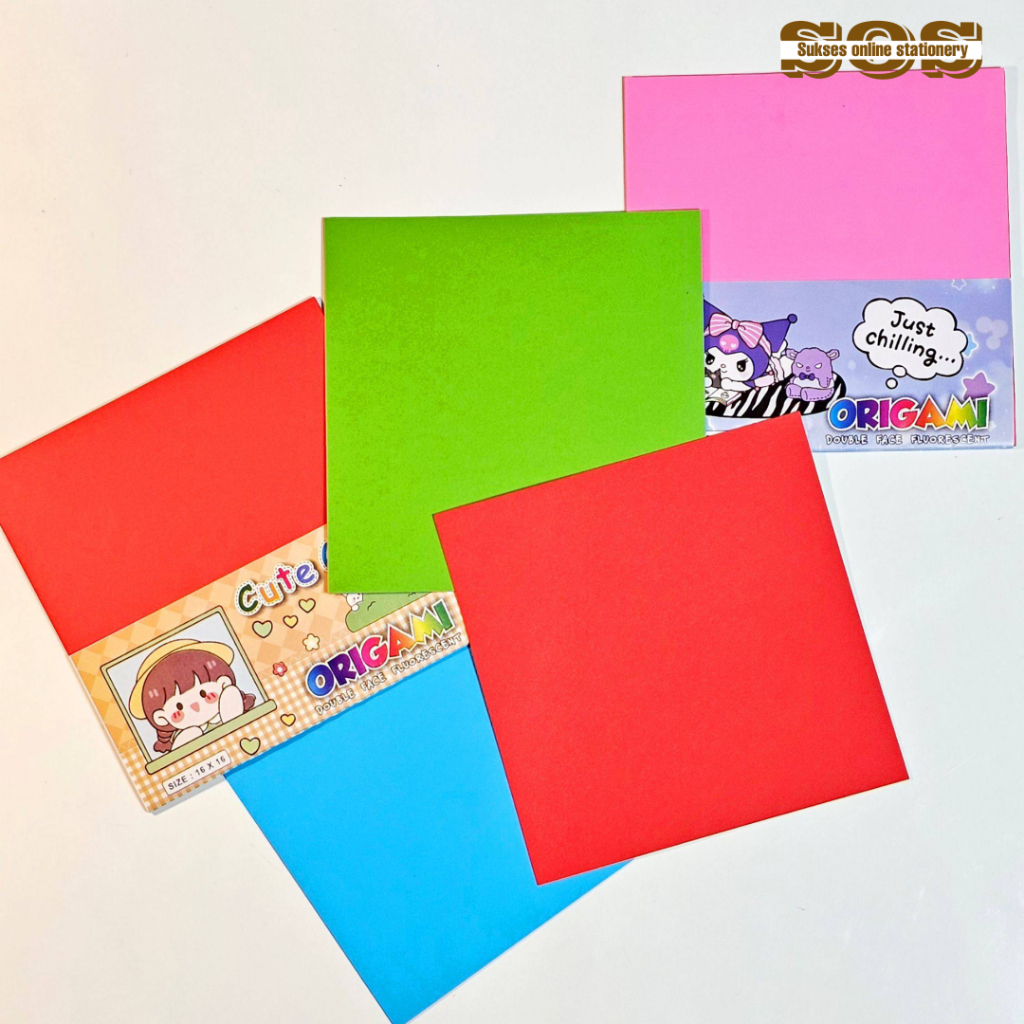 

SOS Origami 2 Muka 16X16 / Kertas Lipat / Kertas Origami/kertas memo