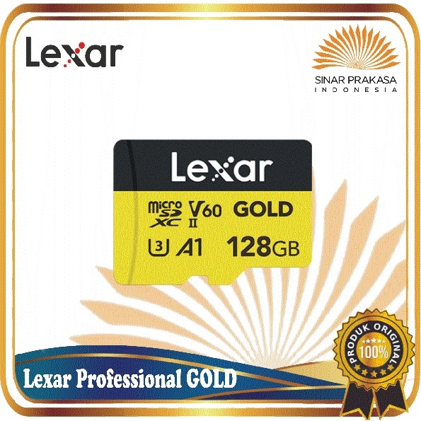 [SPI] Lexar Professional GOLD microSDXC UHS-II Card - 128GB - Original