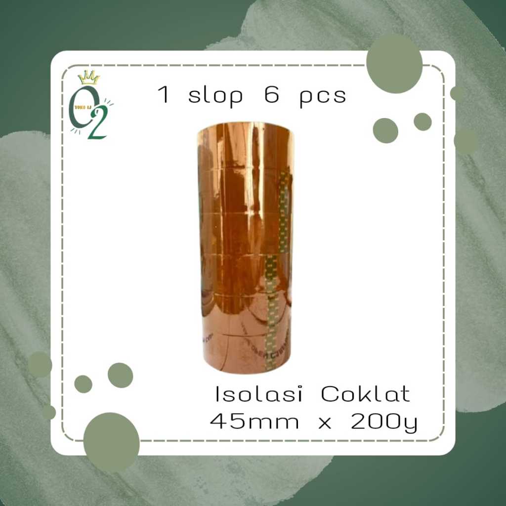 

LAKBAN COKLAT 45MM X 200 YARD SLOP(6pcs)