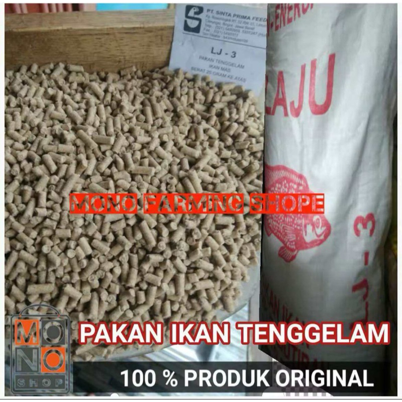 PELET PAKAN IKAN TENGGELAM SINTA LAJU LJ-3 1 KG