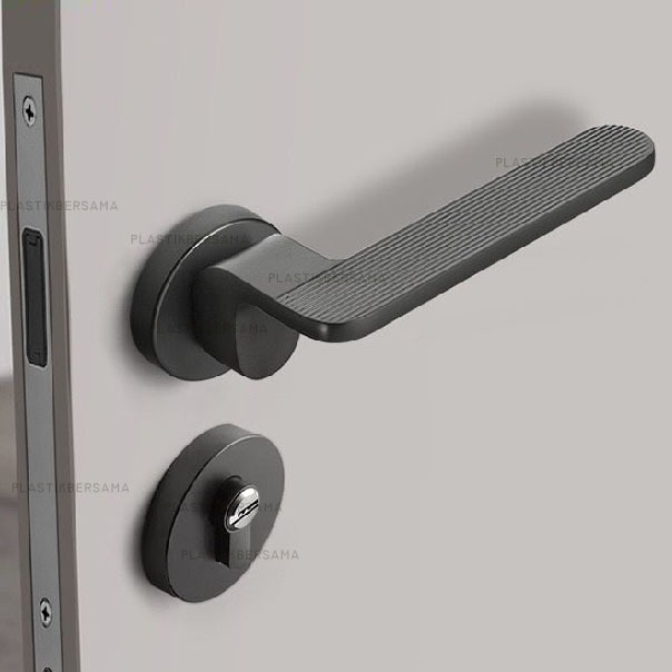 Handle Pintu Hitam Set Gagang Pintu Rumah Minimalis Komplit Ukuran Kecil Kamar Tidur
