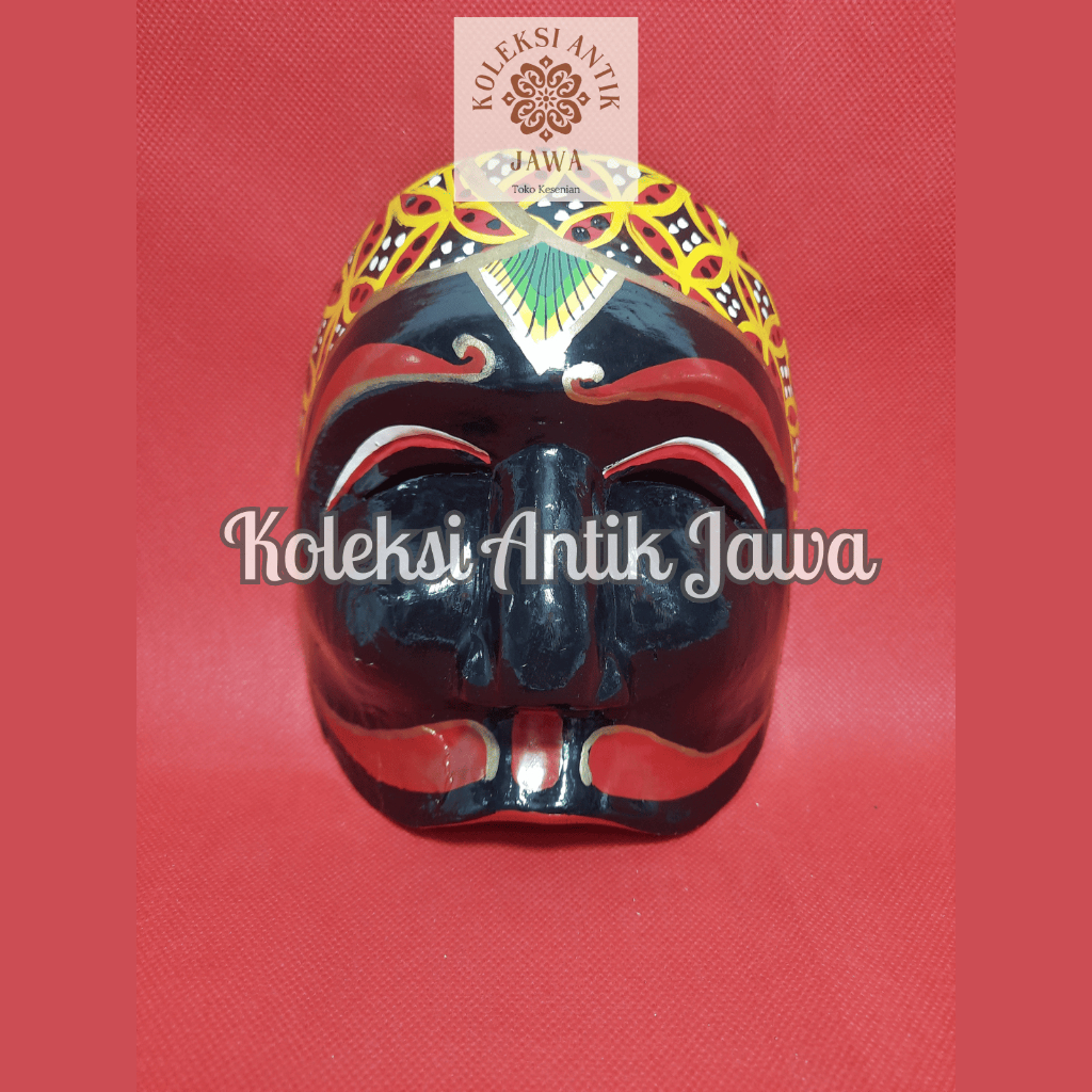 Topeng Kayu Wayang Tembem Wajah Dagelan Komedi Lucu