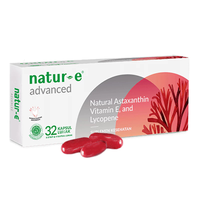 NATUR E NATUR-E ADVANCED 32 KAPSUL VITAMIN E NATURAL ASTAXANTHIN PERAWATAN KECANTIKAN KULIT