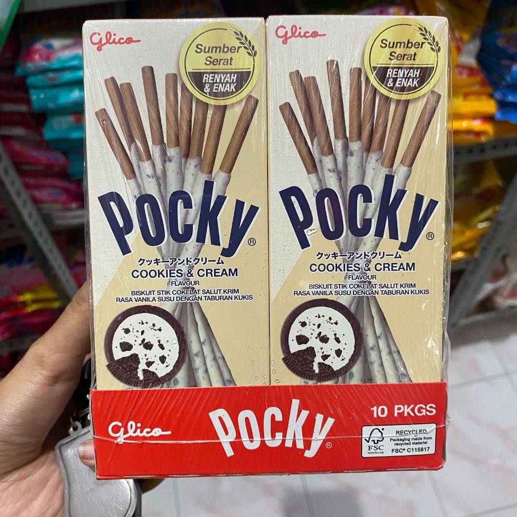 

POCKY MINI Cookies And Cream Isi 10 Pcs GLICO PEEJOY MINI wafer stick PROMO !!! 22gr