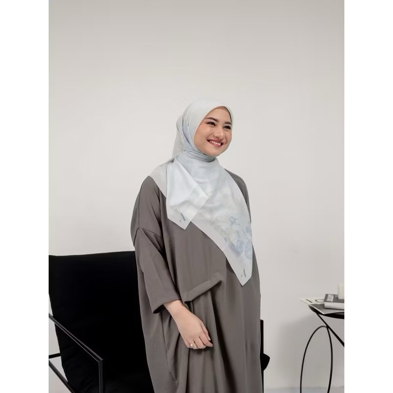 Zira Monogram Scarf Softy blue by Arascarf