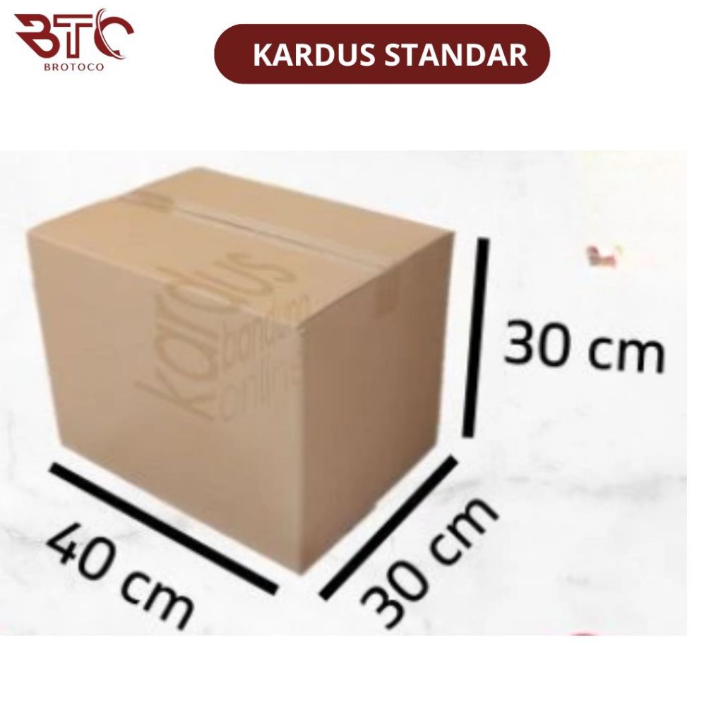 

[BROTOCO] Kardus Box Karton Kotak Dus Sedang Medium Packing Sembako Hampers Parcel Polos Uk. 40x30x30 cm BFlute Tebal 3 mm