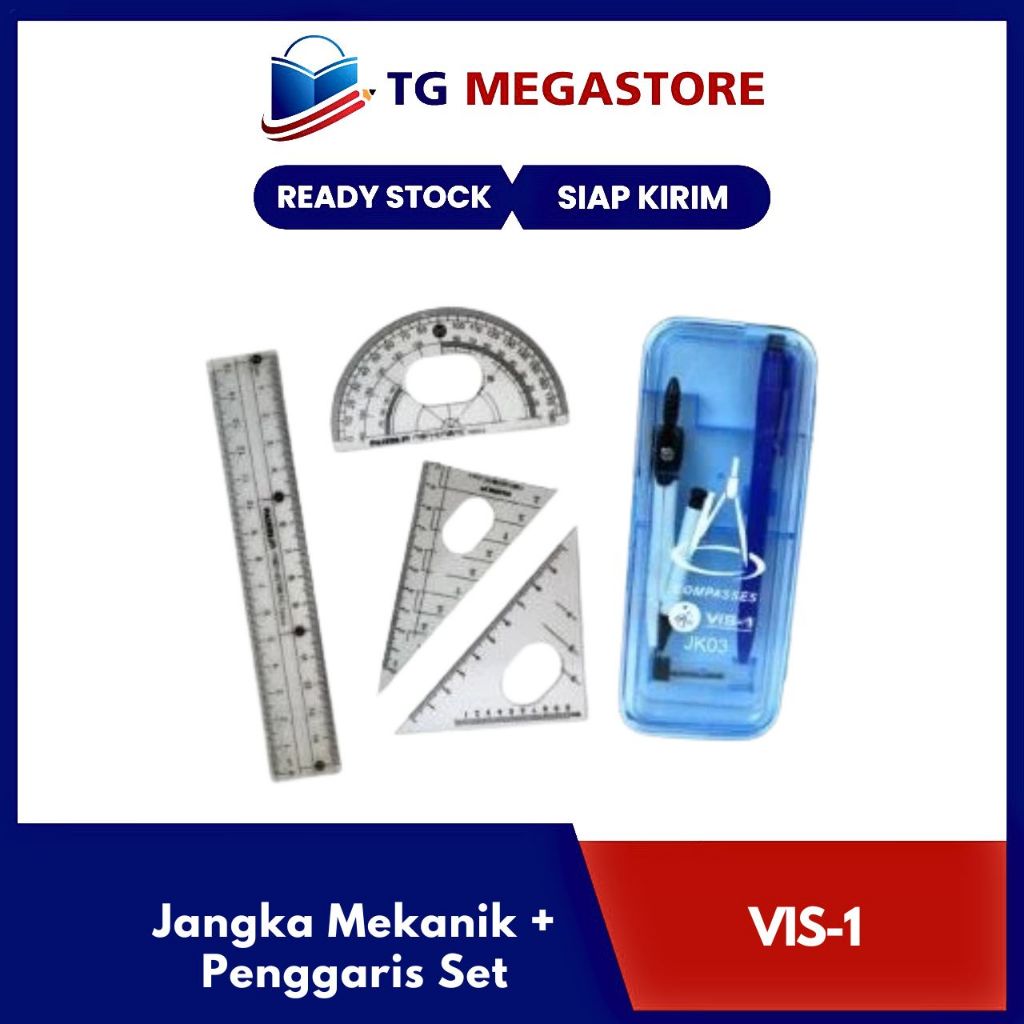 

Jangka Mekanik + Penggaris Set Vis-1 - JK03