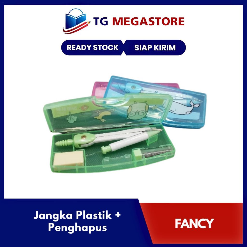 

Jangka Plastik Fancy + Penghapus - 3012