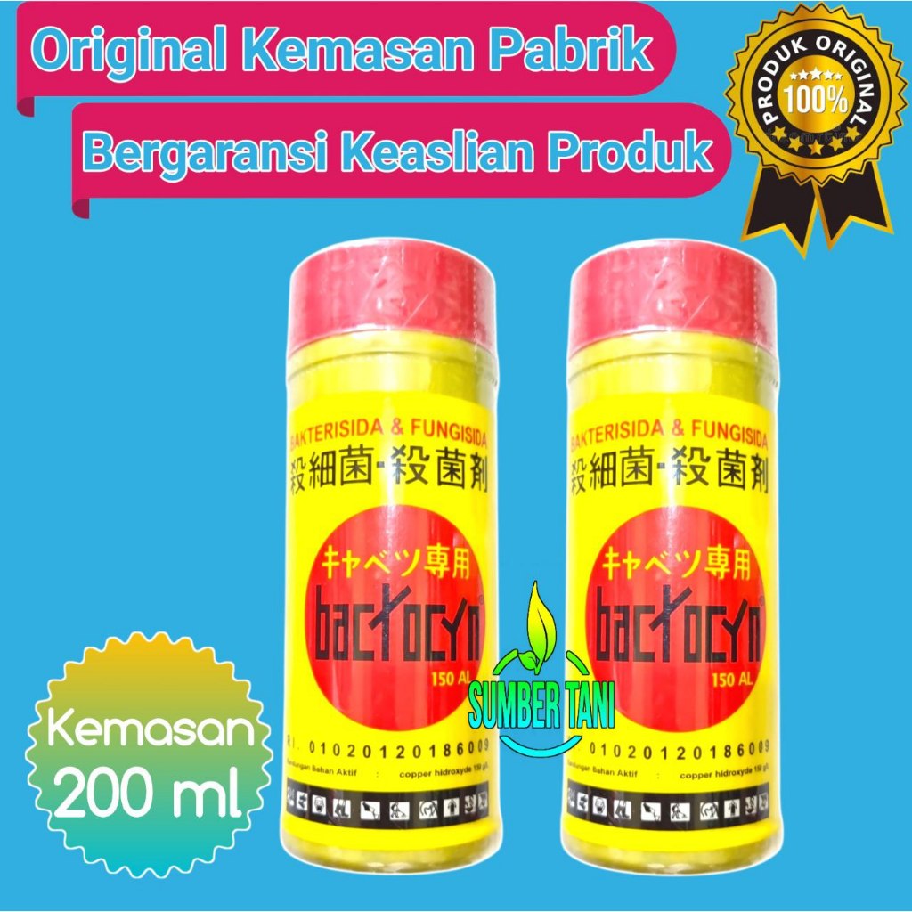 

Bactocyn 150AL | 200ml | Bakterisida + Fungisida | Bahan Aktif Tembaga Hidroksida