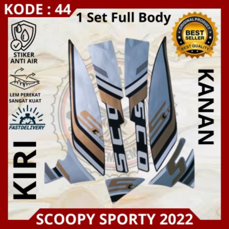 Stiker/striping motor Honda Scoopy sporty tahun 2022/stiker Scoopy sporty 2022/decal Scoopy sporty 2