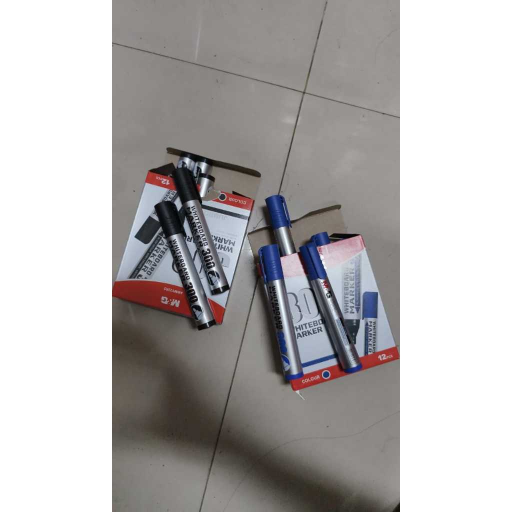 

spidol whiteboard M&G merek no 1 di dunia kode 300 satuan ( ada 4 macam warna ) merah / biru / hitam / hijau jumbo tip