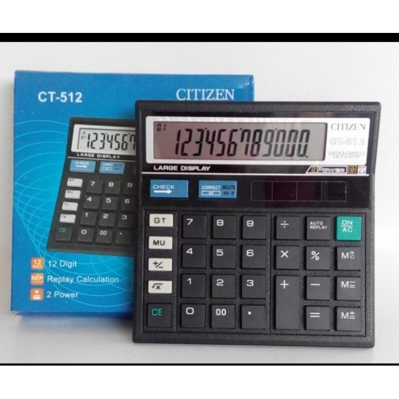 

CALCULATOR CITIZEN KALKULATOR CT 512T 12 DIGIT GROSIR MURAH