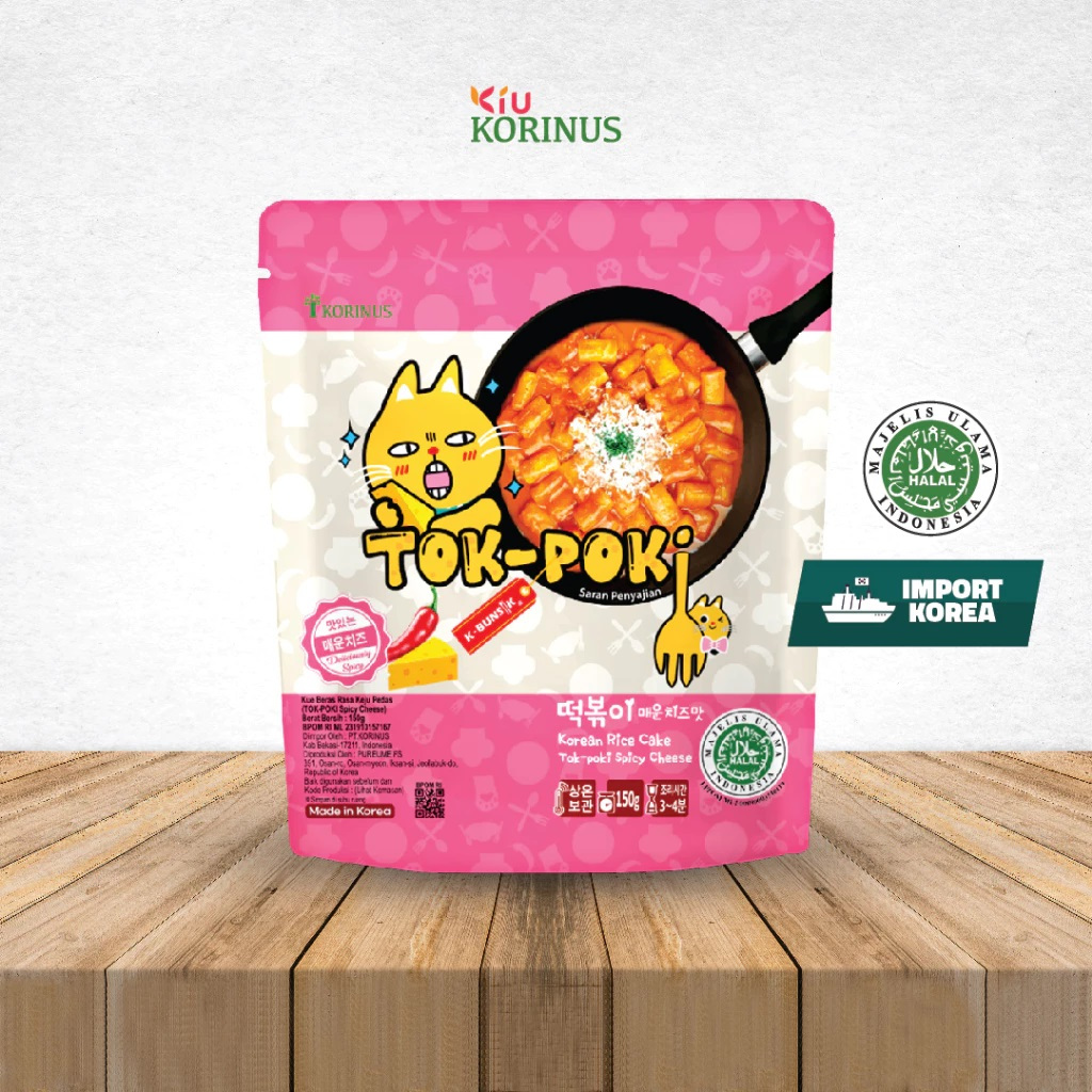

Bunsik Tokpoki SPICY CHEESE / Tteokbokki / Tokpoki / Tok-Poki Pedas Keju Instant Halal Mui