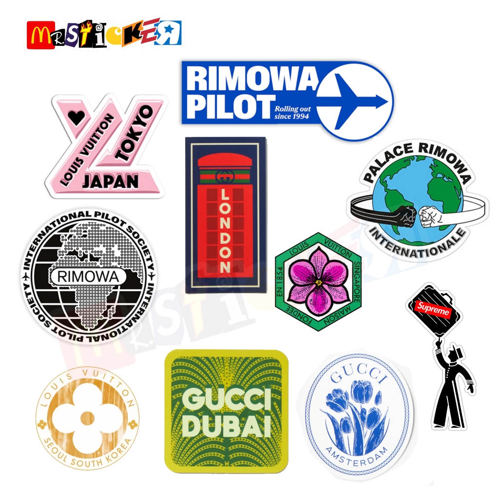 

sticker louis vuitton my LV world tour rimowa palace supreme gucci diecut travel luggage stiker