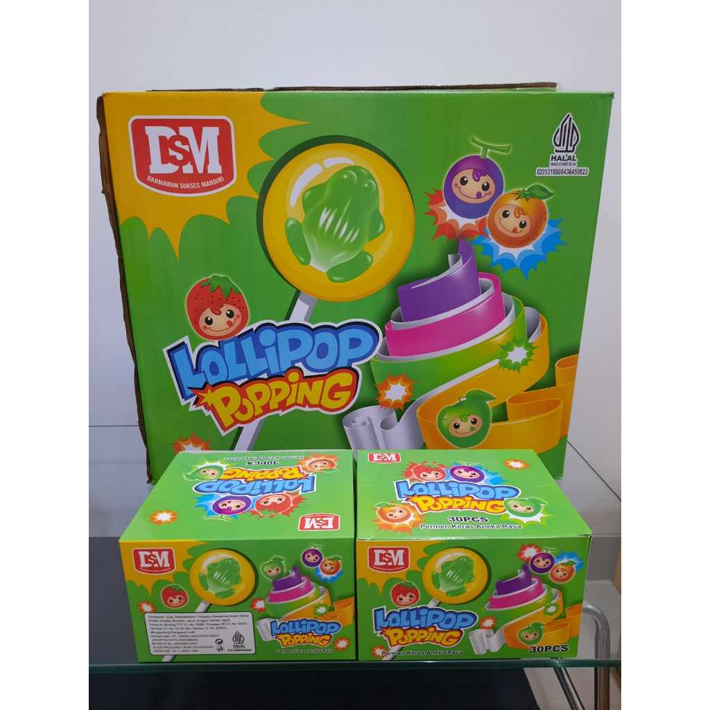 

Makanan DSM Lollipop Popping HALAL 30pcs 372gr