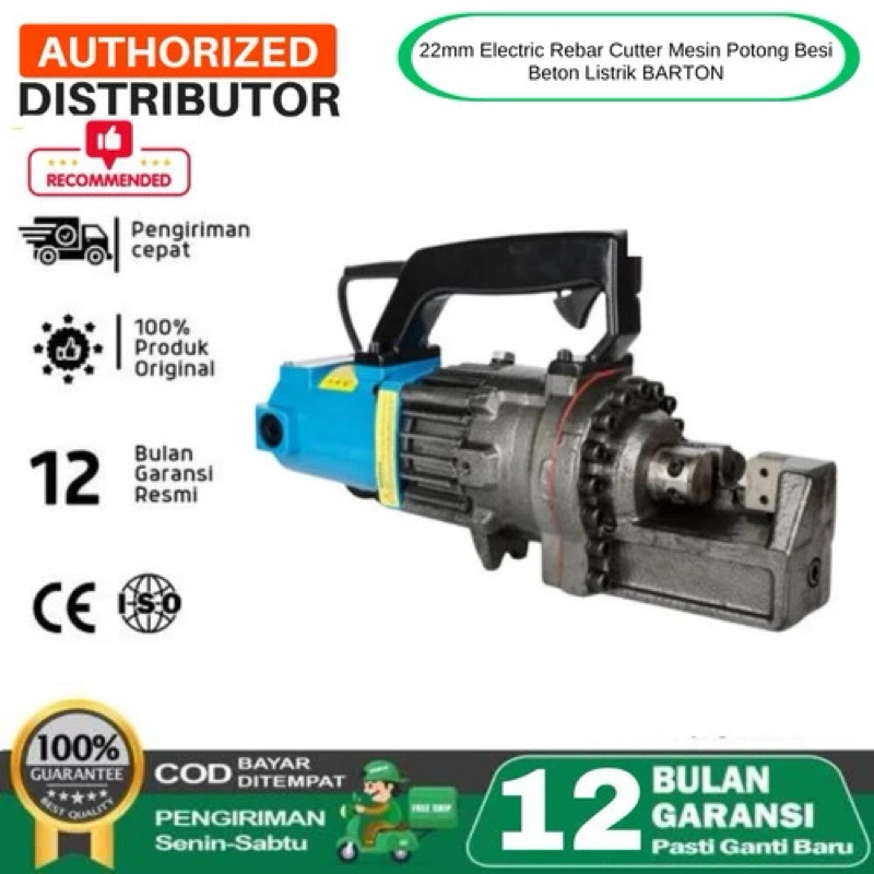 22mm Electric Rebar Cutter Mesin Potong Besi Beton Listrik BARTON