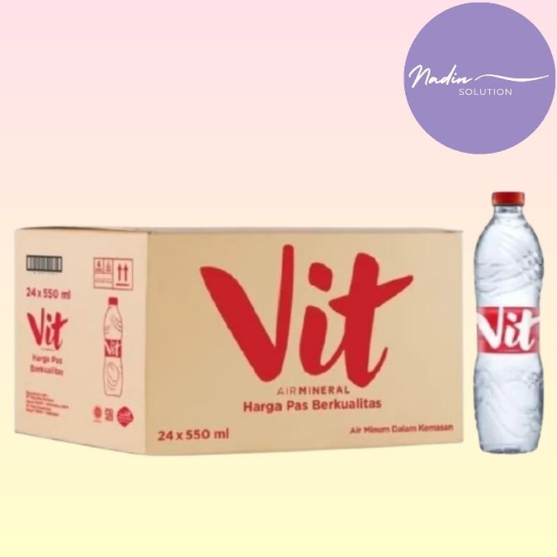 

VIT Mineral Water Air Minum Kemasan Botol 550 ML 1 Dus isi 24 Botol