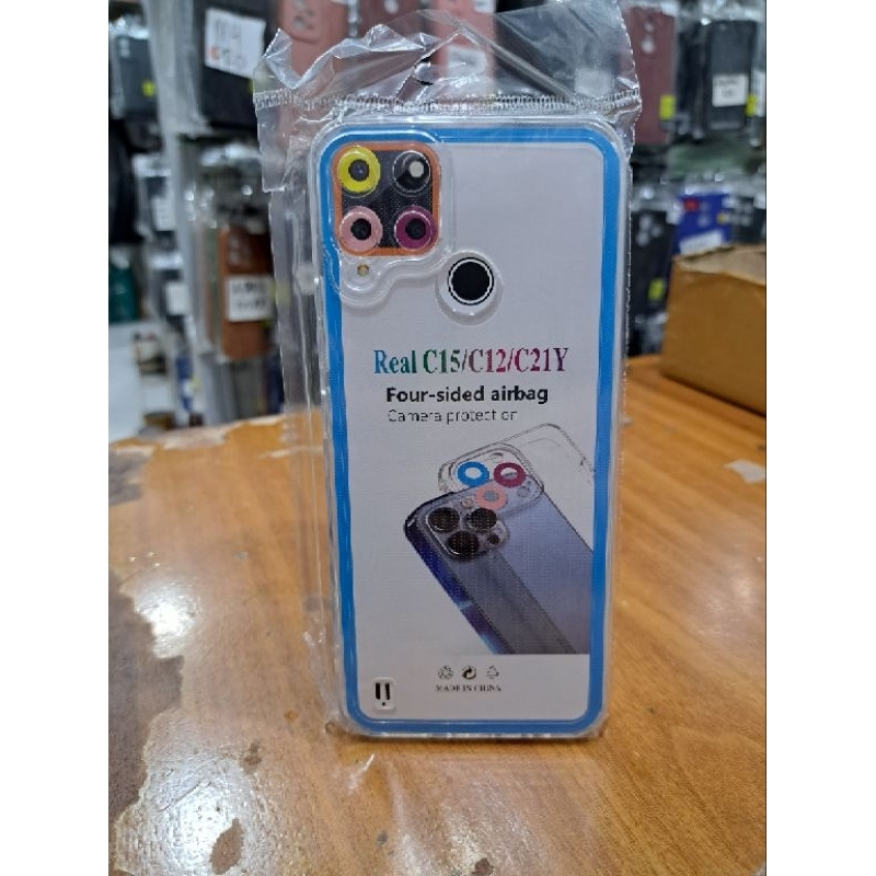 Case Bening Realme C15 Realme C12 Realme C21Y Silikon Putih Four Sided Air Bag Camera Protection Cas