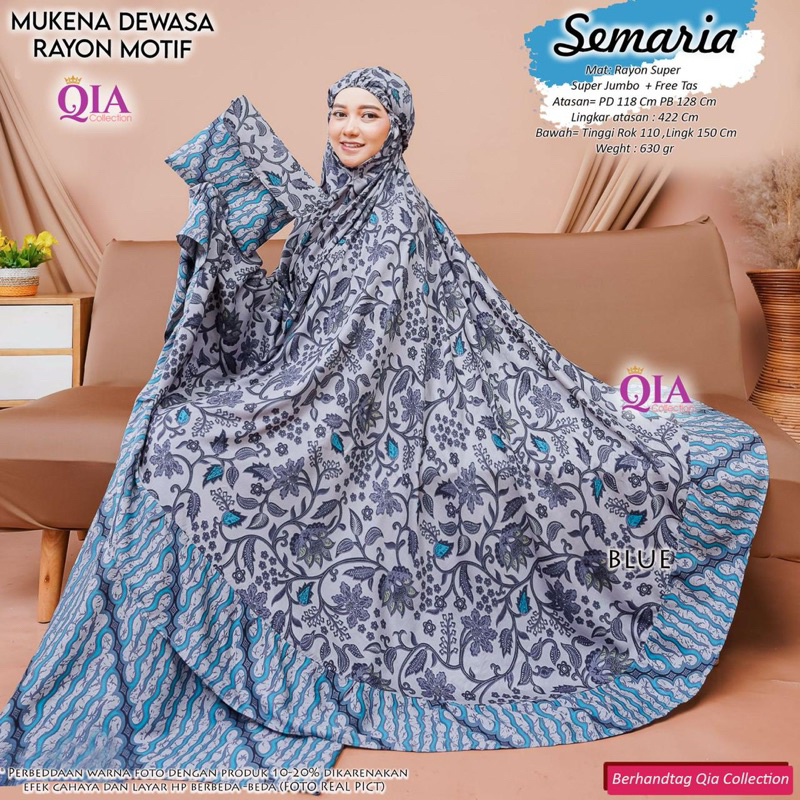 [QIA COLLECTION] MUKENA BATIK SEMARIA BY QIA COLLECTION MUKENA BATIK TERBARU MUKENA BATIK KEKINIAN