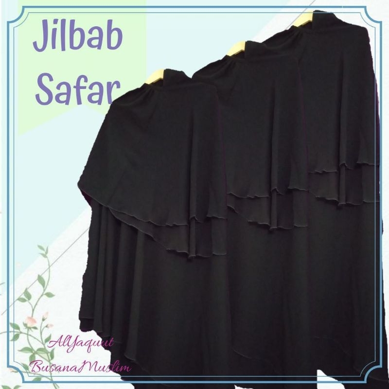 AL YAQUUT jilbab safar jilbab akhwat /cadar safar jetblack