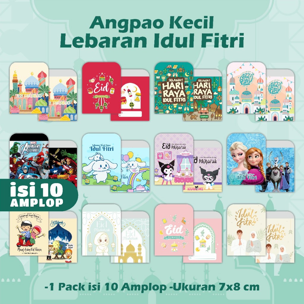 

Amplop lebaran kecil - Angpau idul fitri - Angpao aesthetic kecil idul fitri EID MUBARAK