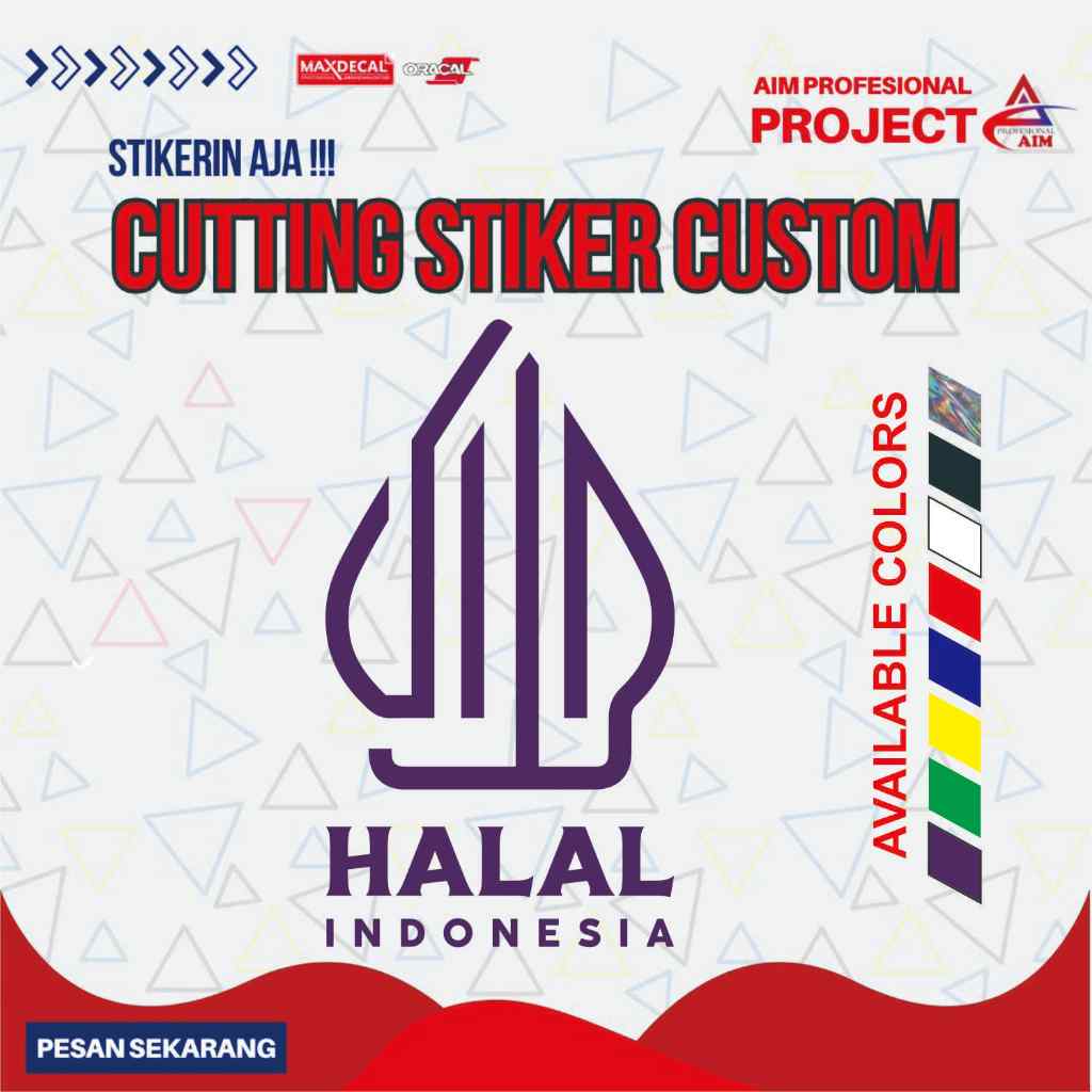 

Cutting Stiker, Logo Halal Indonesia, Untuk UMKM