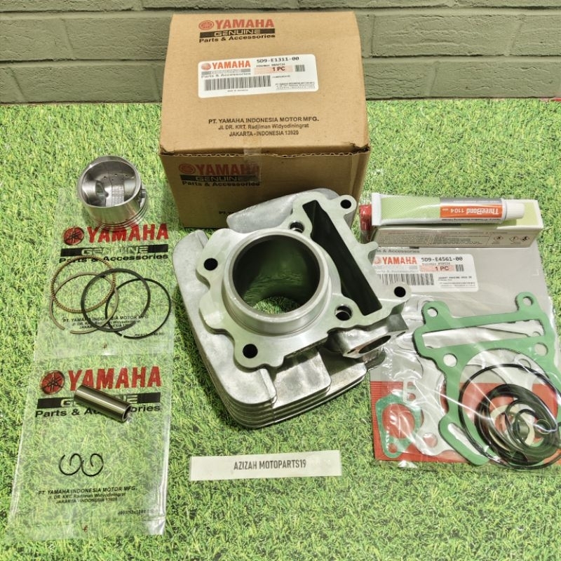 Blok seher piston komplit Yamaha + Topset dan Lem Vega ZR Jupiter z new Jupiter Z Robot 5D9