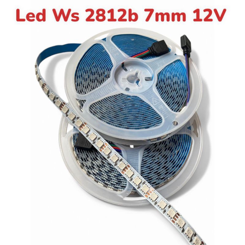 LAMPU LED STRIP RGB WS 2812b 12V 144 Led PCB Putih grade A