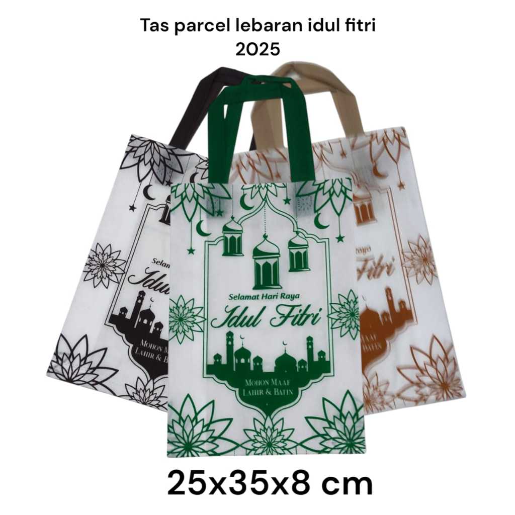 

Tas Souvenir Lebaran Idul Fitri 2025 Ukuran 25x35 cm Kain Spunbond Goodie Bag Untuk Kantong Bingkisan Belanja Lipat / totebag Tile Snack Anak / Paper bag Hampers Toples Kue Kering / Santunan Mika Box KFC Edisi Ramadhan Murah 100 % Ramah Lingkungan