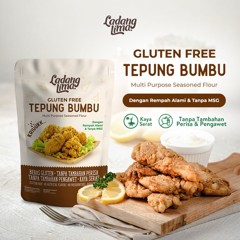 

Gluten Free Tepung Bumbu Serbaguna/ Multi Purpose Seasoned Flour Ladang Lima