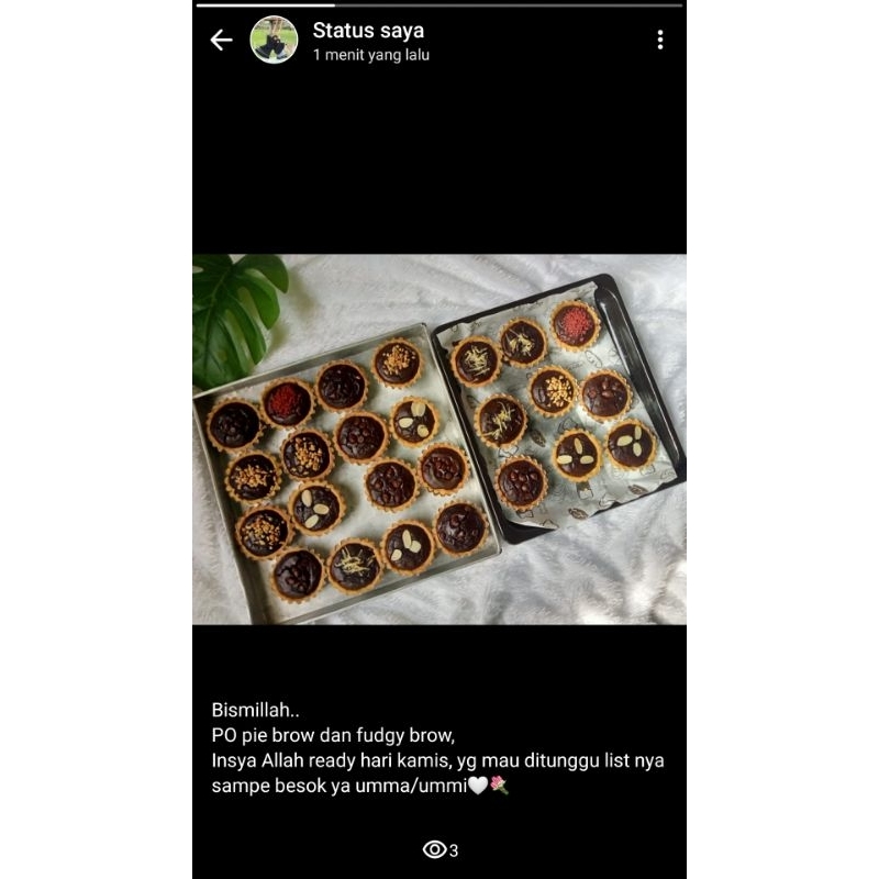 

Pie Brownies Isi 10 Pcs Nyoklat