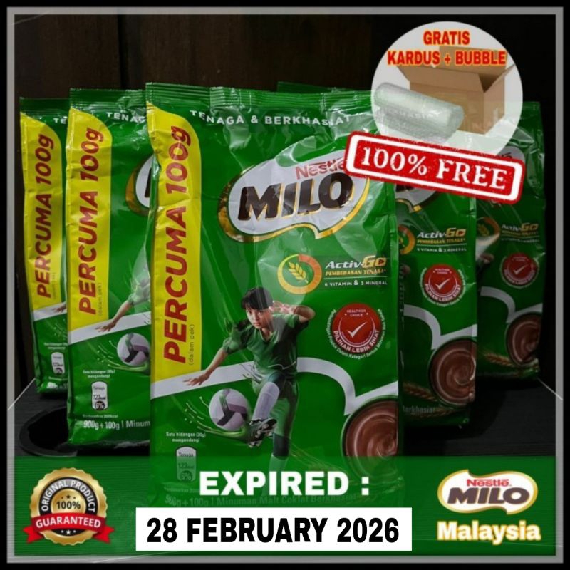 

Susu Milo 1 Kg (900 Gr + 100 Gr) - Milo Kemasan Baru