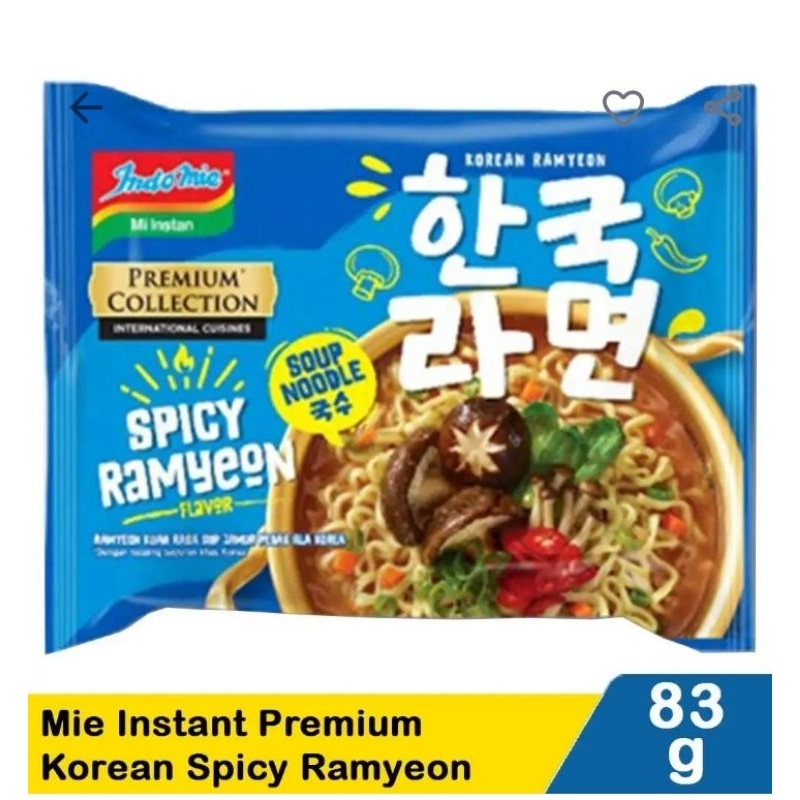 

Indomie Mie Instant PremiumKorean Spicy Ramyeon 83G