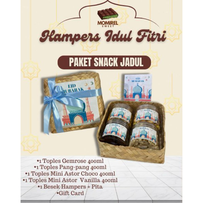 

MOMIRELSWEET HAMPERS IDUL FITRI PARCEL LEBARAN SNACK KUE JADUL JAKARTA SELATAN
