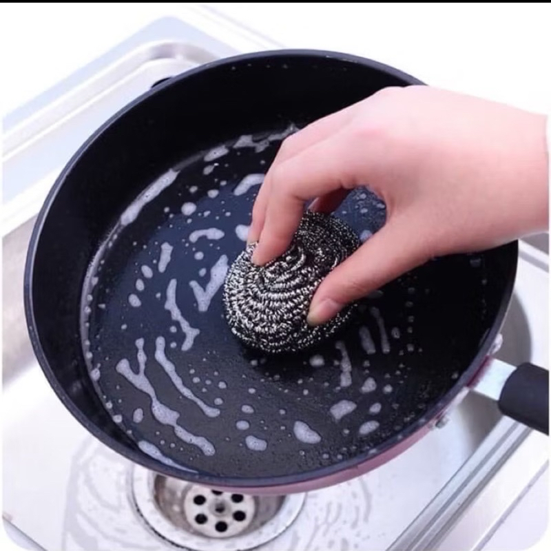 Scourer Stainless Steel Gosok Panci Stainles Hosana Pembersih Cuci Piring