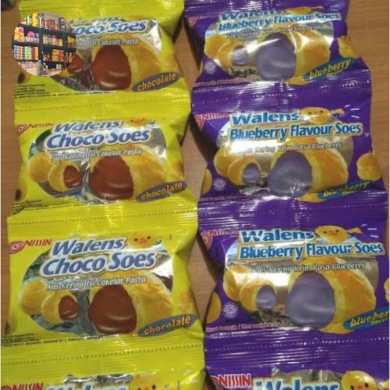 

Nissin Walens Rasa Choco Soes / Blueberry Soes isi 10 Bungkus / Renceng