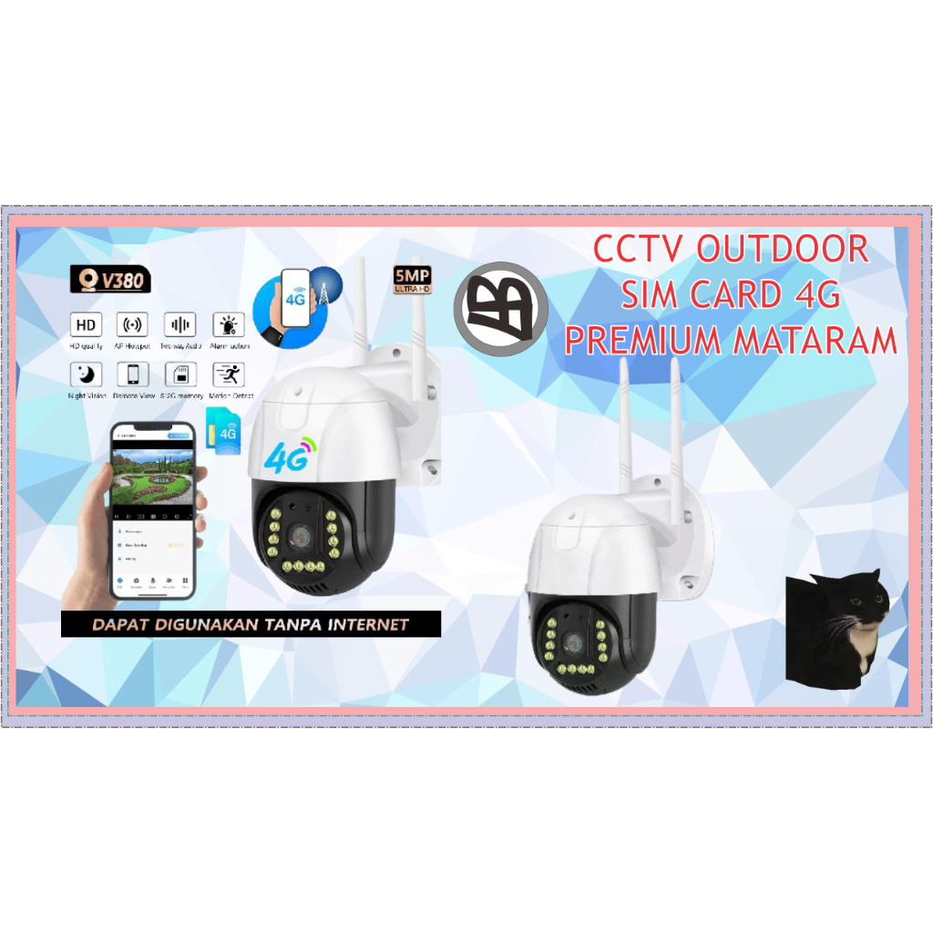 CCTV OUTDOOR SIM CARD 4G PREMIUM MATARAM