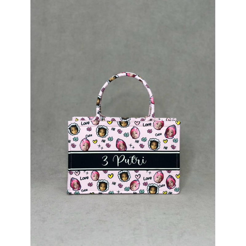 Top Handle Bag | Totebag Custom | Totebag Nama | Tas Nama Wanita | Tas Nama Sendiri