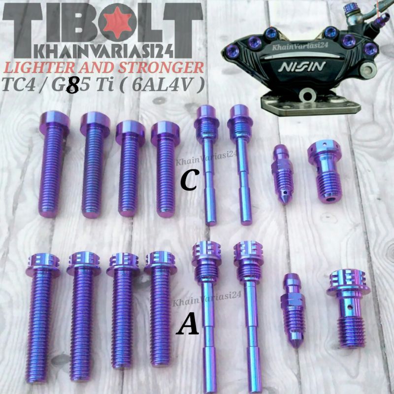 Baut Titanium caliper kaliper nissin 4p 4 piston