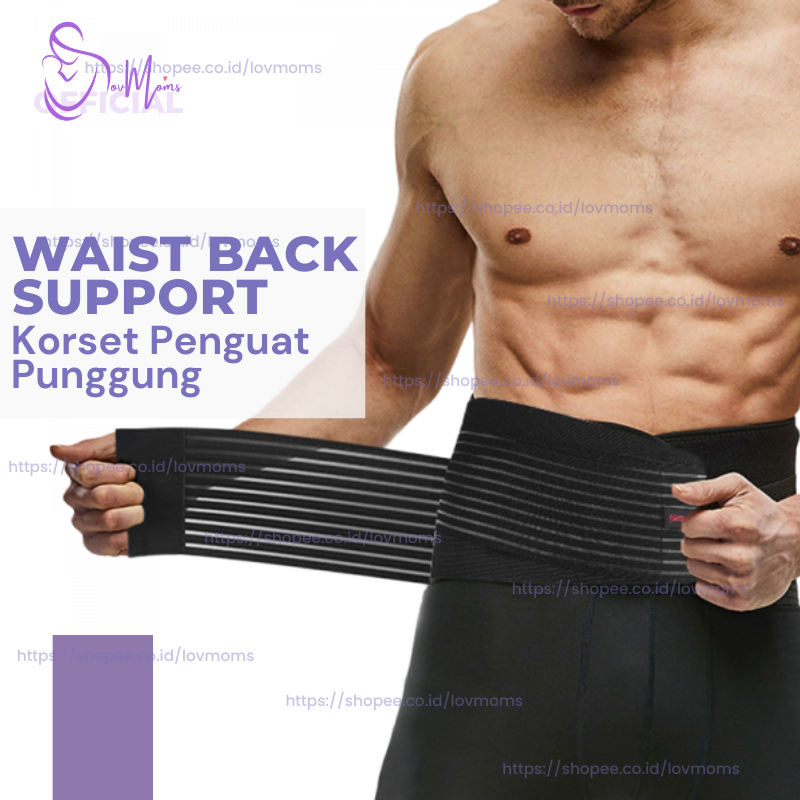 Sabuk Korset Lumbal Lumbar HNP Penyangga Pelindung Perut Pinggang Corset Terapi Kesehatan Waist Back