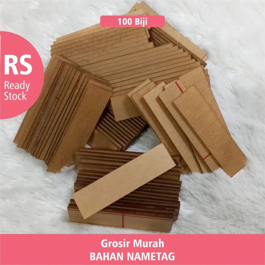 

(100 biji) GROSIR BAHAN NAMETAG | PAPAN NAMA DADA Akrilik Bening 2mm uk.2x8cm