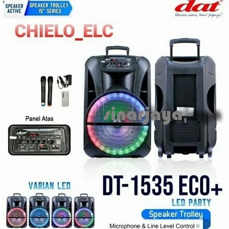 SPEAKER TROLLEY DAT DT 1535 ECO+ LED PARTY SPEAKER DAT 15inch DT1535 ECO+