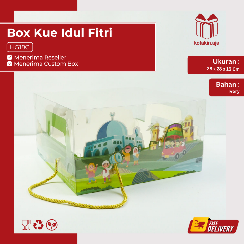 

Box Kue Lebaran / Box Kue Idul Fitri / Kotak Hampers Lebaran / Kotak Hampers Idul Fitri / Kotak Kue Lebaran I HG18C