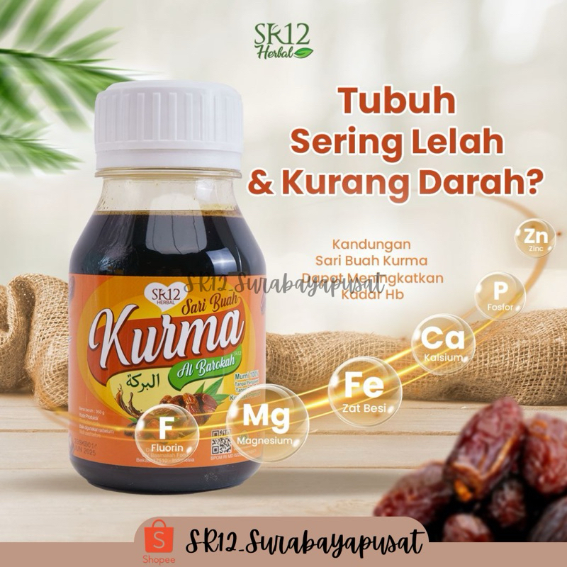 

SR12 Sari Kurma Murni Tanpa Pengawet Halal 350gr