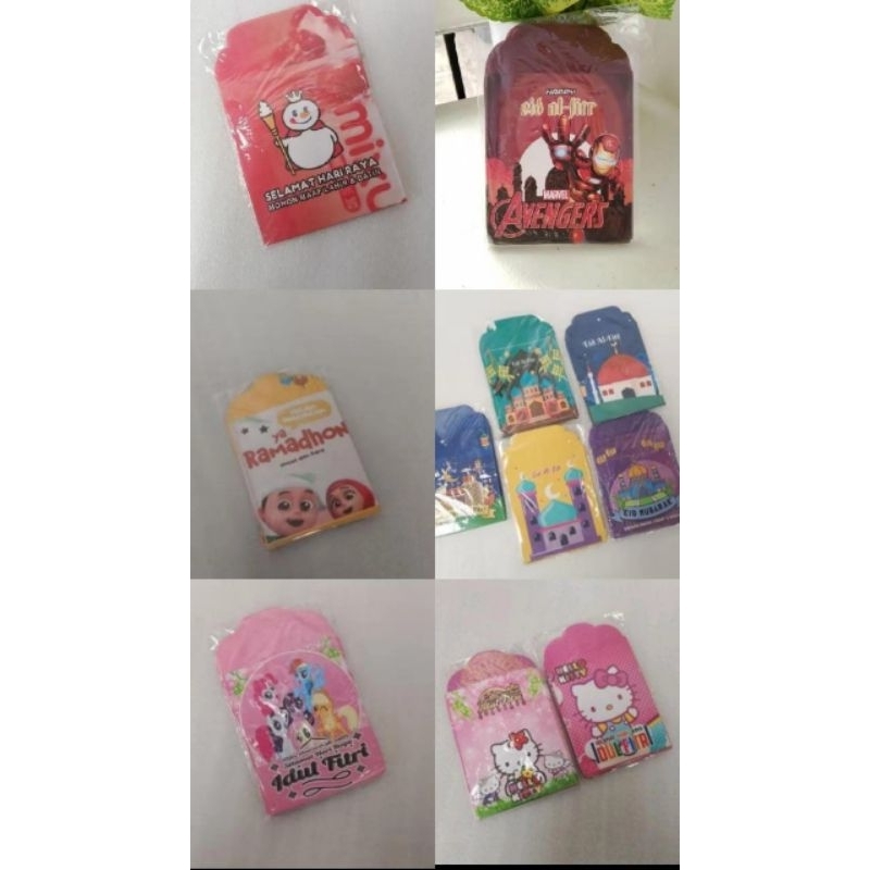 

AMPLOP LEBARAN 5PACK ISI 50PCS TERMURAH KARAKTER BISA PILIH
